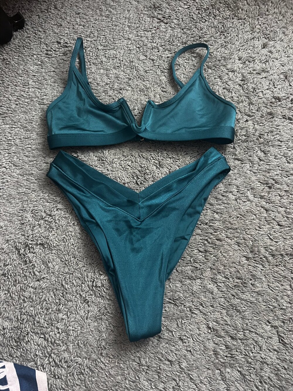 ONEONE Swim Jenna Top & Jesse Bottom Teal Bikini Set Size M